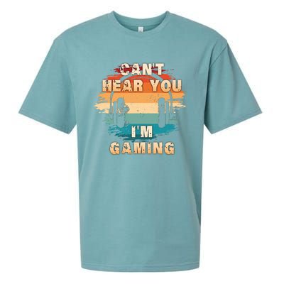 Vintage Retro Gamer Headset  Cant Hear You Im Gaming  Great Gift Sueded Cloud Jersey T-Shirt