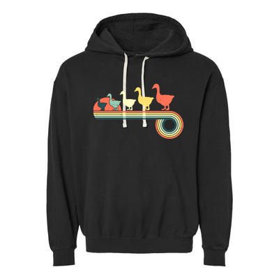Vintage Retro Goose Garment-Dyed Fleece Hoodie