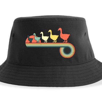 Vintage Retro Goose Sustainable Bucket Hat