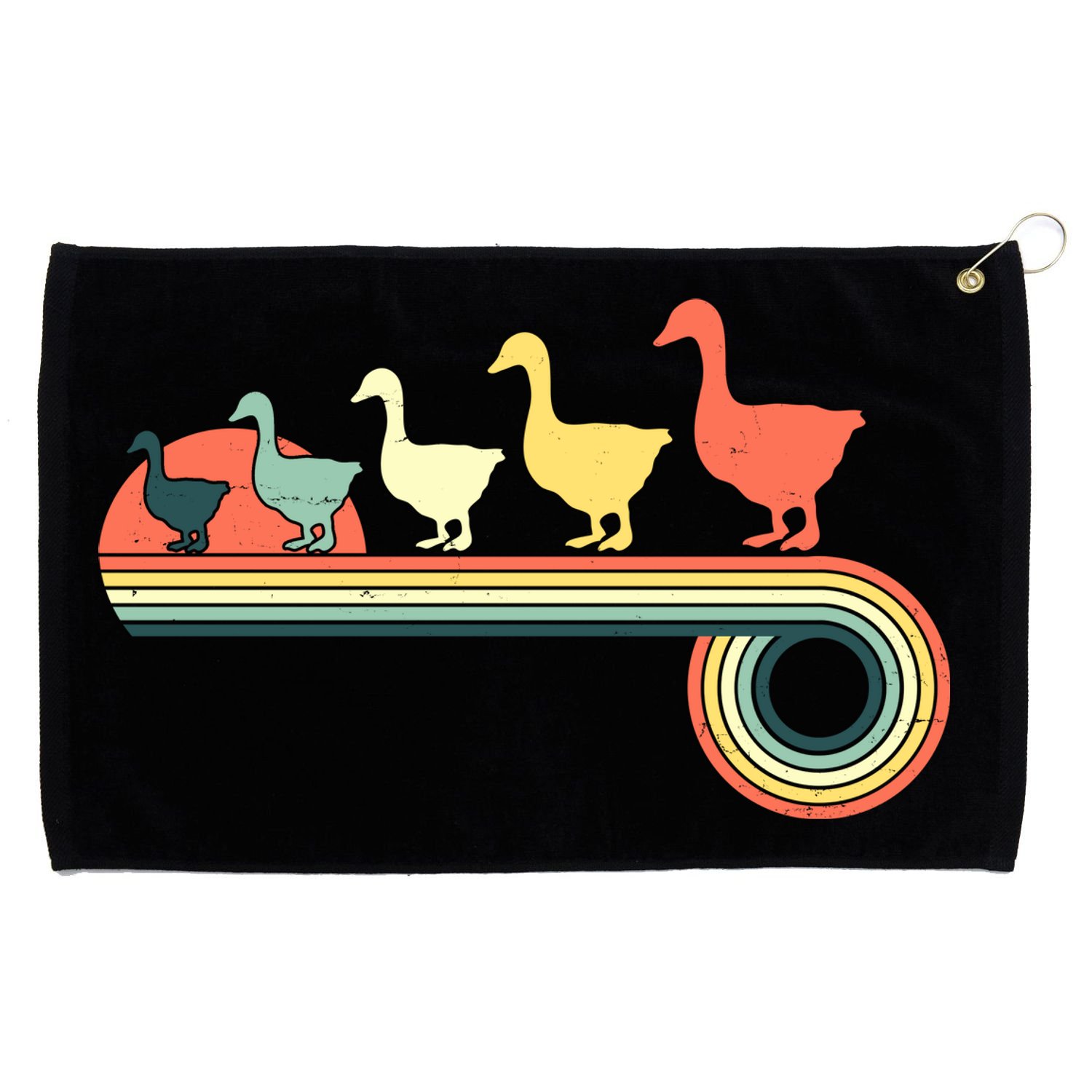 Vintage Retro Goose Grommeted Golf Towel