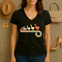 Vintage Retro Goose Women's V-Neck T-Shirt