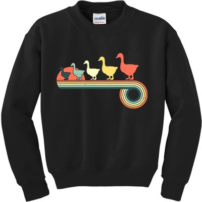 Vintage Retro Goose Kids Sweatshirt