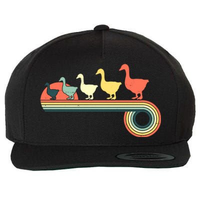 Vintage Retro Goose Wool Snapback Cap