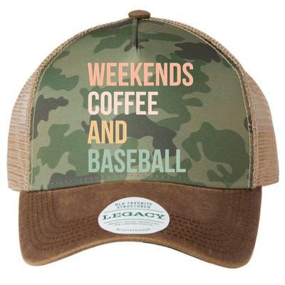 Vintage Retro Game Day Weekends Coffee And Baseball Legacy Tie Dye Trucker Hat