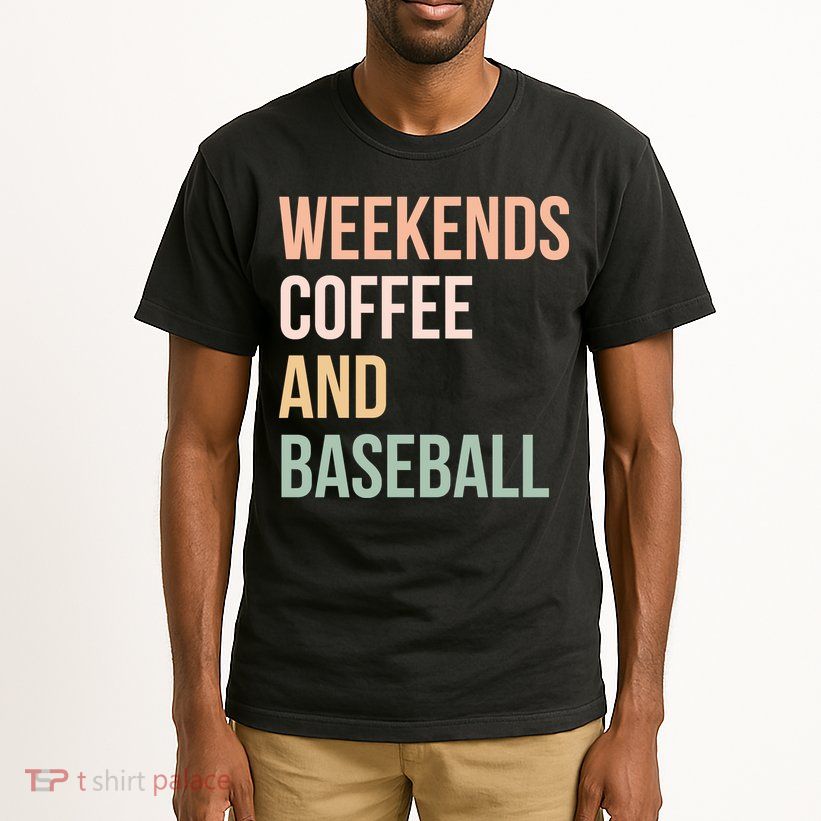 Vintage Retro Game Day Weekends Coffee And Baseball Tall T-Shirt