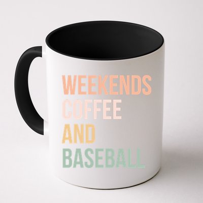 Vintage Retro Game Day Weekends Coffee And Baseball Mug