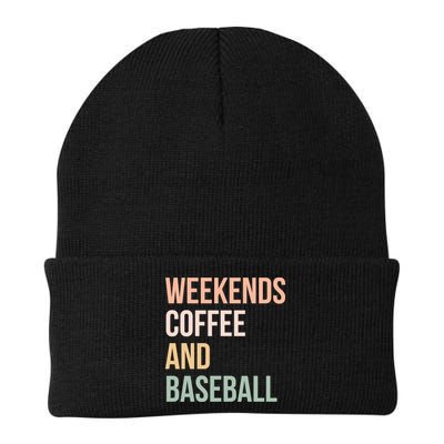 Vintage Retro Game Day Weekends Coffee And Baseball Beanie