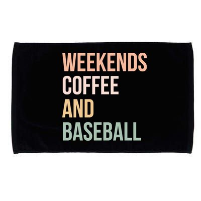 Vintage Retro Game Day Weekends Coffee And Baseball Microfiber Hand Towel