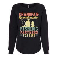 Vintage Retro Grandpa And Granddaughter Fishing Partners Womens California Wash Sweatshirt