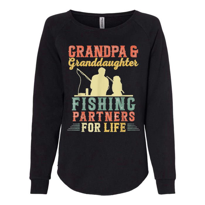 Vintage Retro Grandpa And Granddaughter Fishing Partners Womens California Wash Sweatshirt