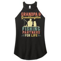 Vintage Retro Grandpa And Granddaughter Fishing Partners Women's Perfect Tri Rocker Tank