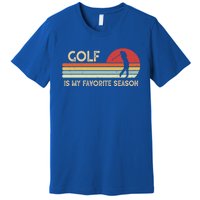 Vintage Retro Golf Is My Favorite Season Funny Gift Premium T-Shirt