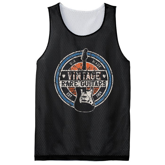 Vintage Rare Guitars Retro American Made Guitarist Mesh Reversible Basketball Jersey Tank