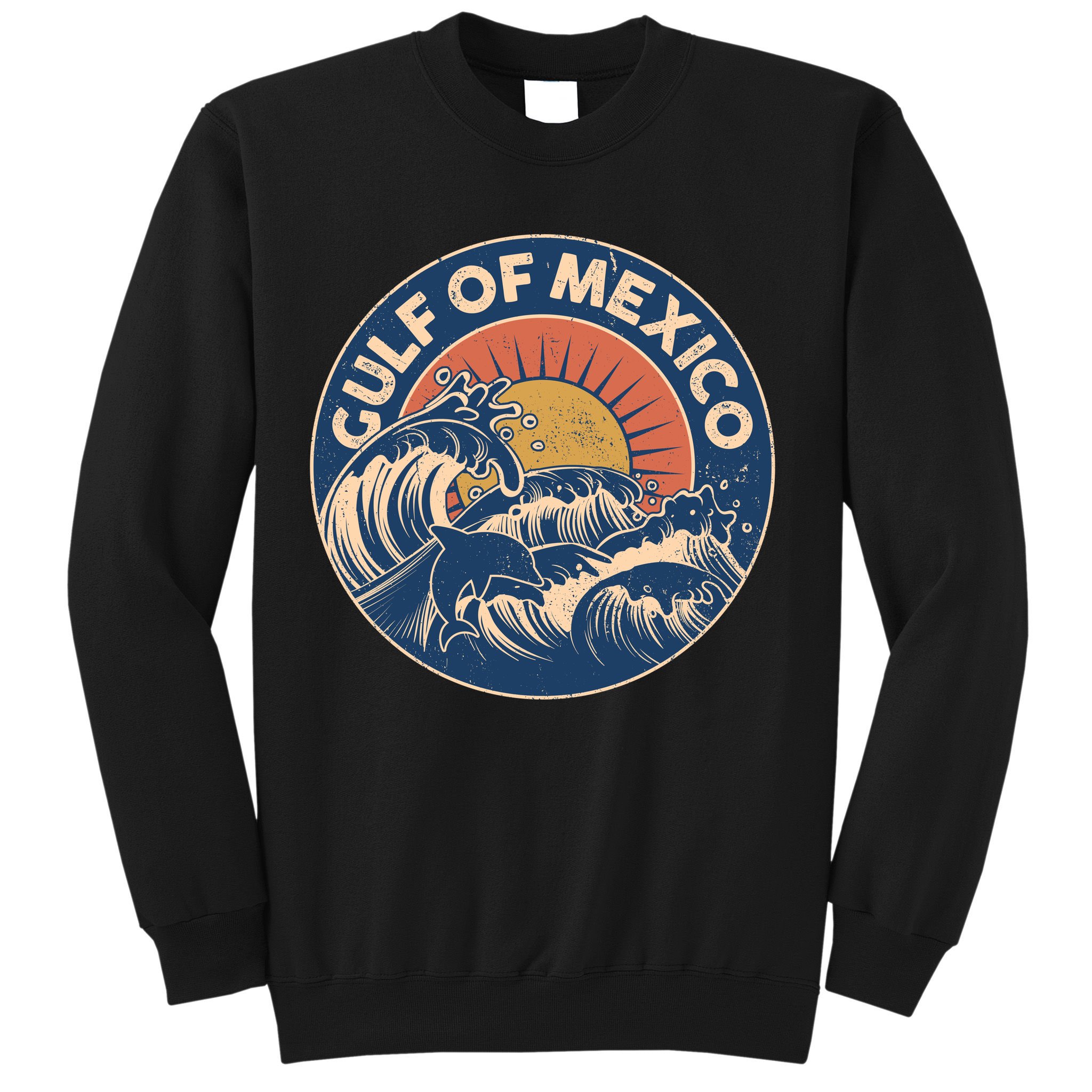 Vintage Retro Gulf of Mexico Emblem Sweatshirt