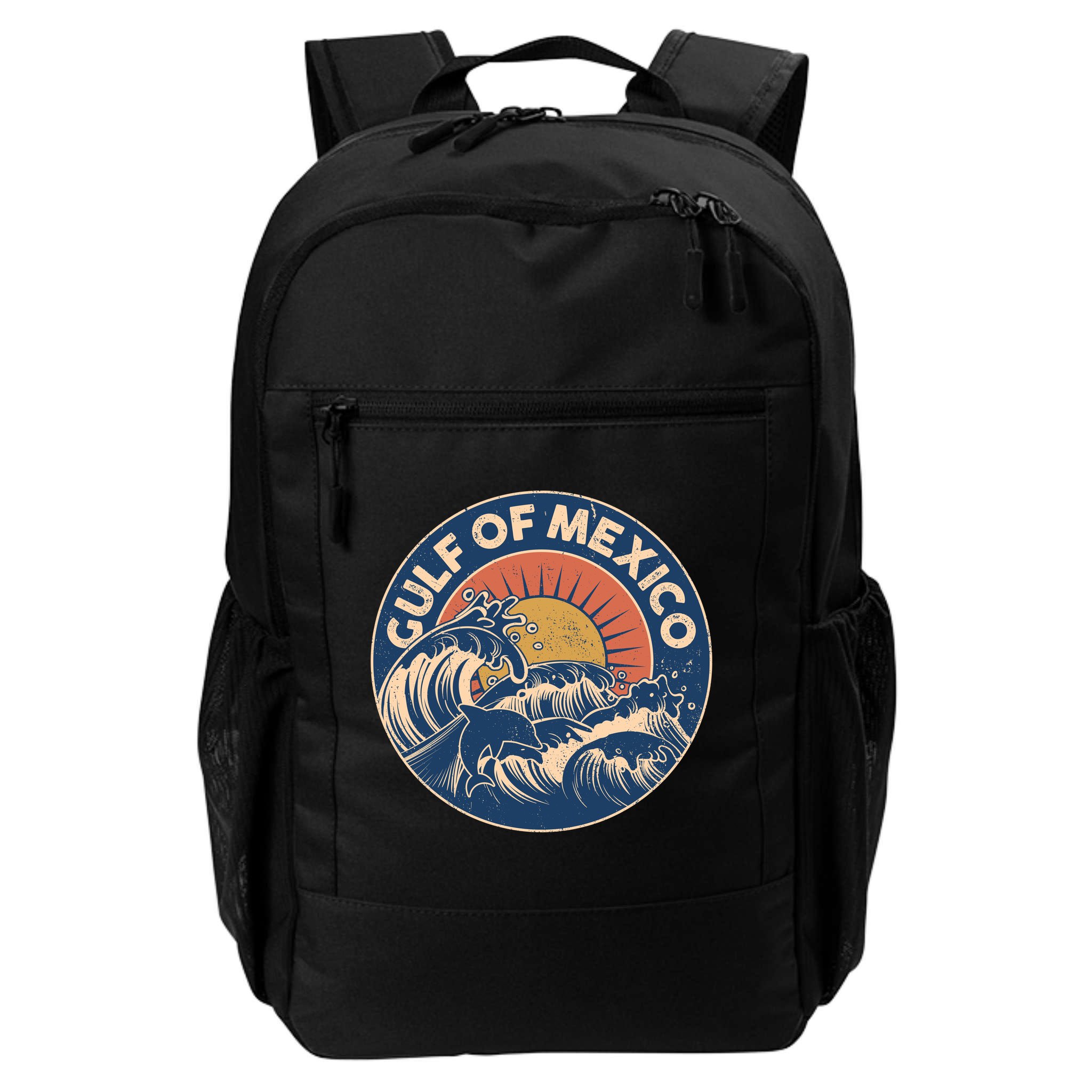 Vintage Retro Gulf of Mexico Emblem Backpack