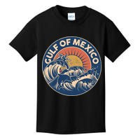 Vintage Retro Gulf of Mexico Emblem Kids T-Shirt
