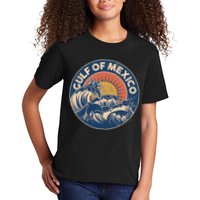 Vintage Retro Gulf of Mexico Emblem Kids T-Shirt