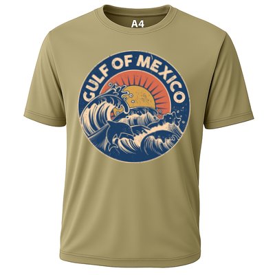 Vintage Retro Gulf of Mexico Emblem Performance Shirt