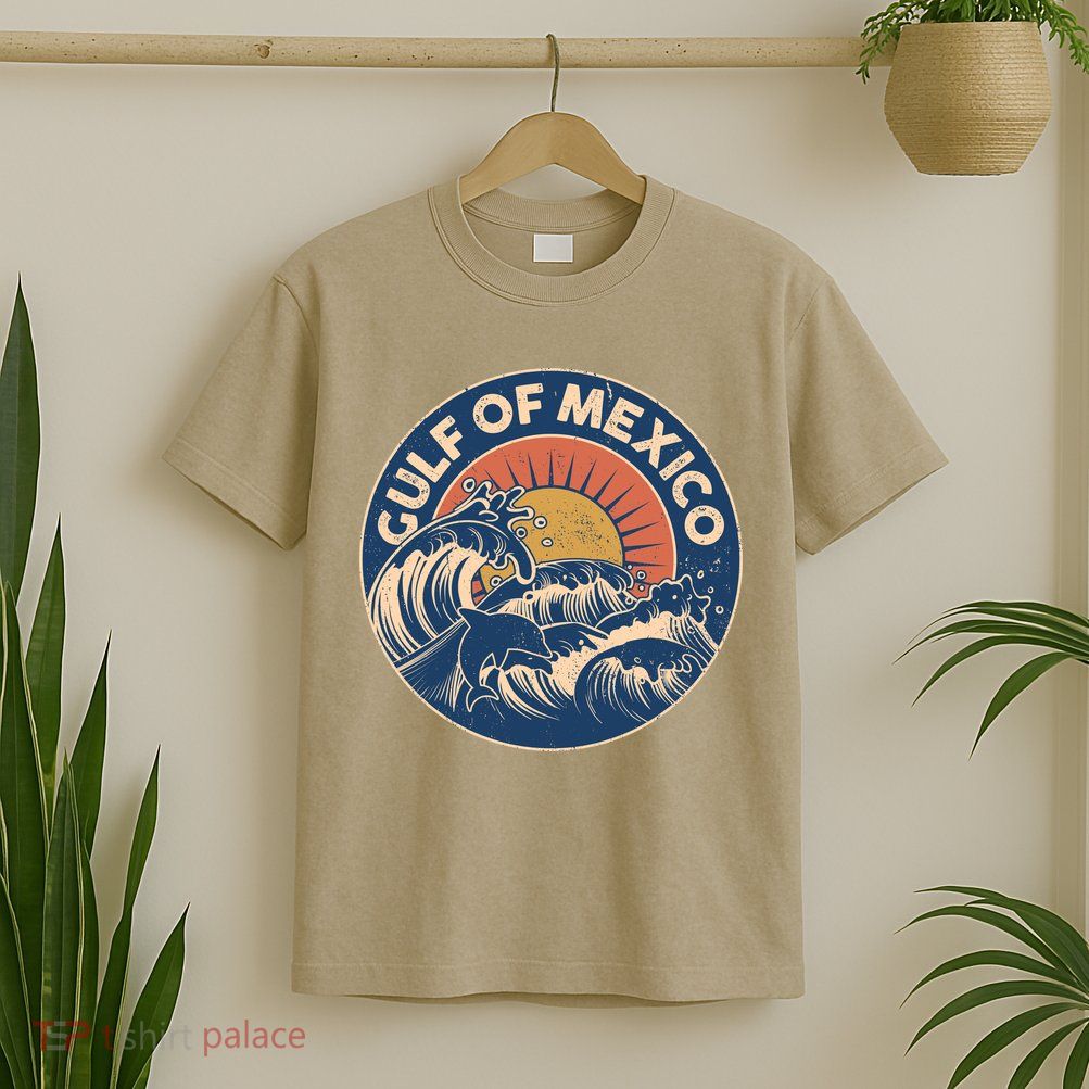 Vintage Retro Gulf of Mexico Emblem T-Shirt