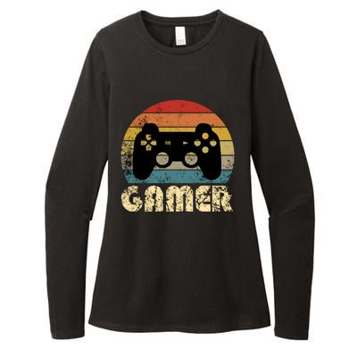 Vintage Retro Gamer Video Game Player Boys Teens Gift Womens CVC Long Sleeve Shirt