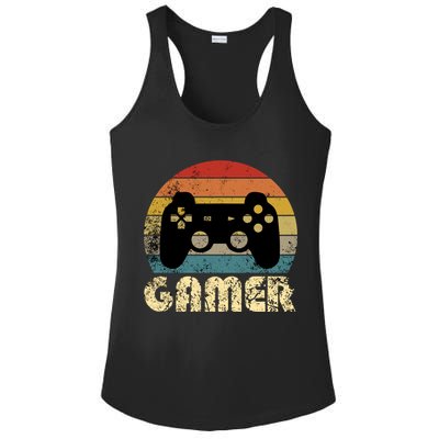 Vintage Retro Gamer Video Game Player Boys Teens Gift Ladies PosiCharge Competitor Racerback Tank