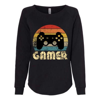 Vintage Retro Gamer Video Game Player Boys Teens Gift Womens California Wash Sweatshirt