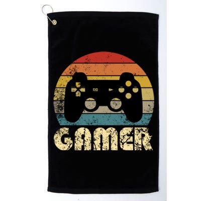 Vintage Retro Gamer Video Game Player Boys Teens Gift Platinum Collection Golf Towel