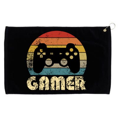 Vintage Retro Gamer Video Game Player Boys Teens Gift Grommeted Golf Towel