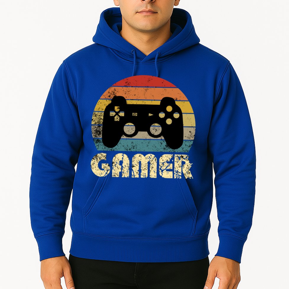 Vintage Retro Gamer Video Game Player Boys Teens Gift Hoodie