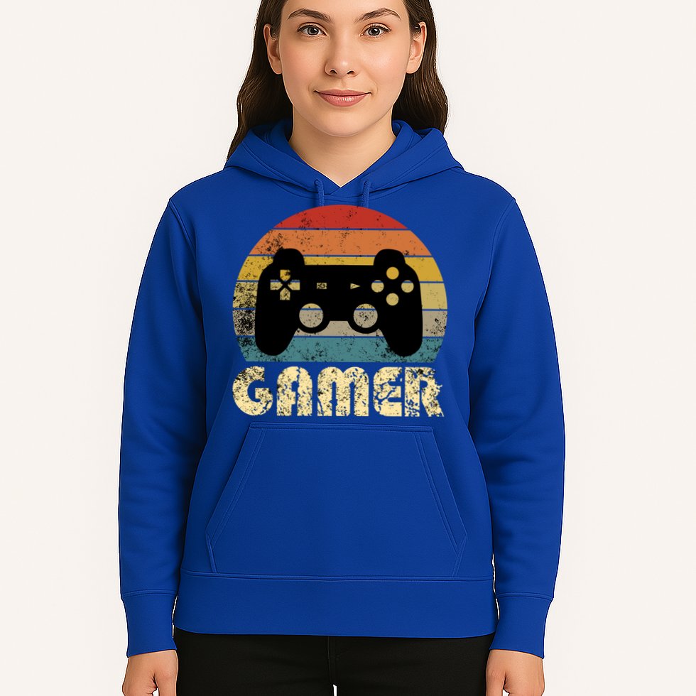 Vintage Retro Gamer Video Game Player Boys Teens Gift Hoodie