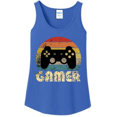 Vintage Retro Gamer Video Game Player Boys Teens Gift Ladies Essential Tank