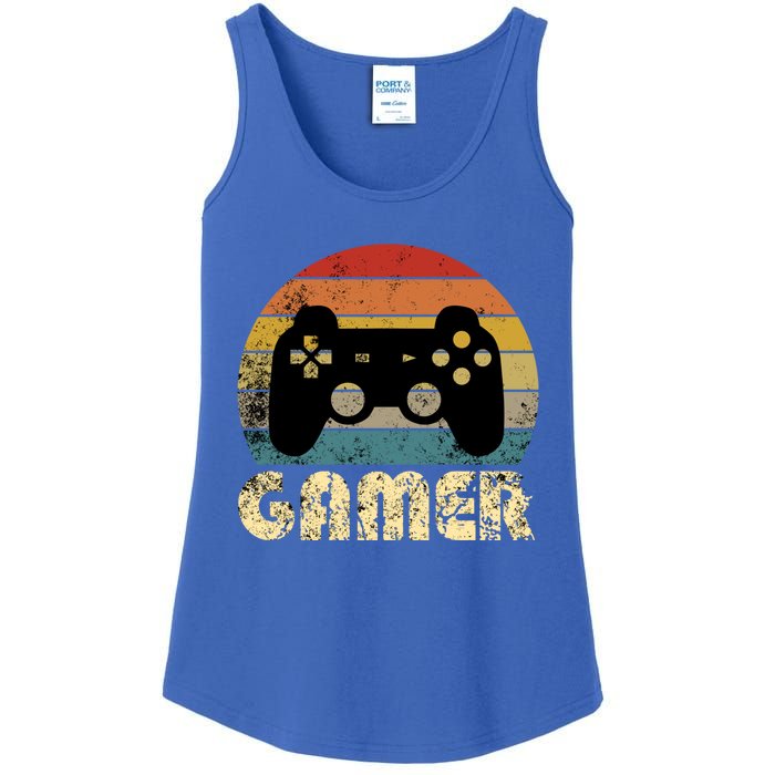 Vintage Retro Gamer Video Game Player Boys Teens Gift Ladies Essential Tank