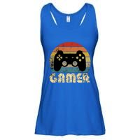 Vintage Retro Gamer Video Game Player Boys Teens Gift Ladies Essential Flowy Tank