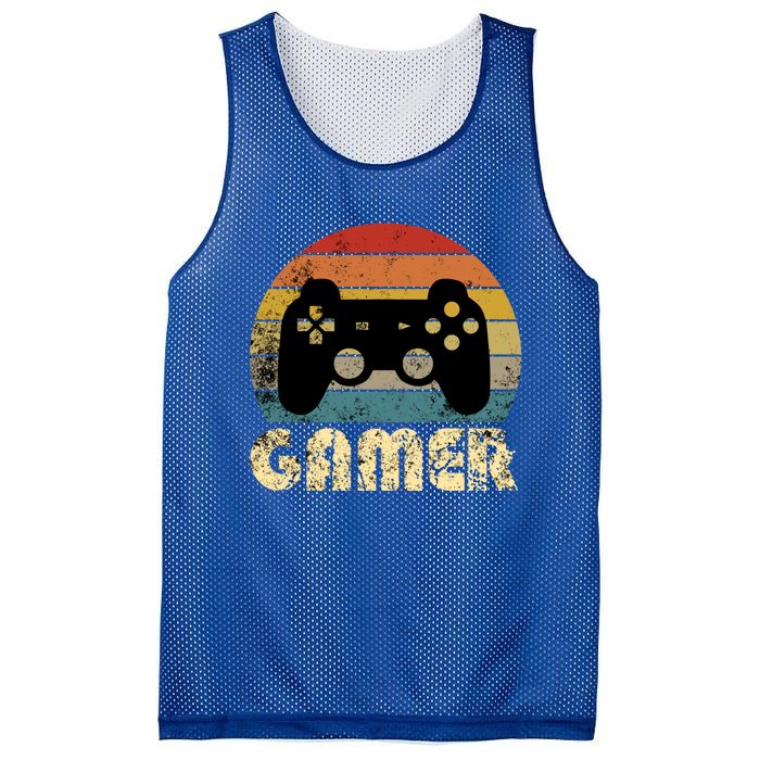 Vintage Retro Gamer Video Game Player Boys Teens Gift Mesh Reversible Basketball Jersey Tank