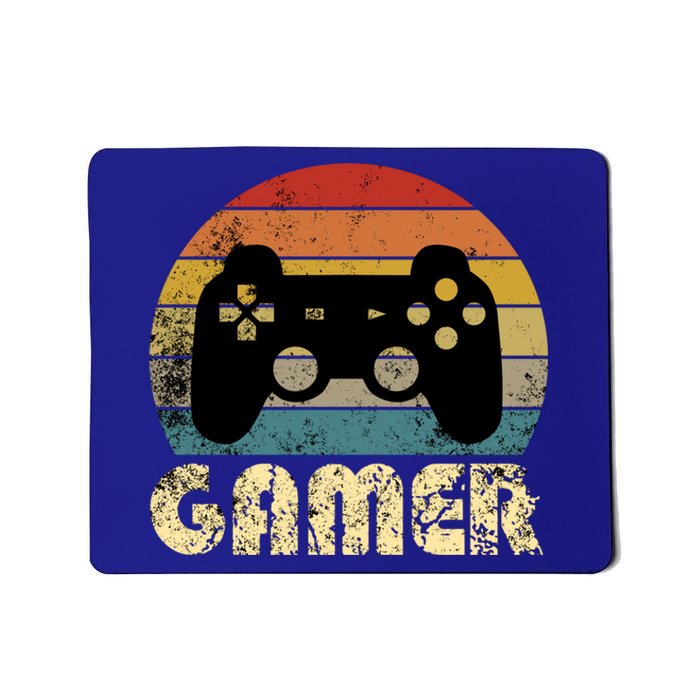 Vintage Retro Gamer Video Game Player Boys Teens Gift Mousepad