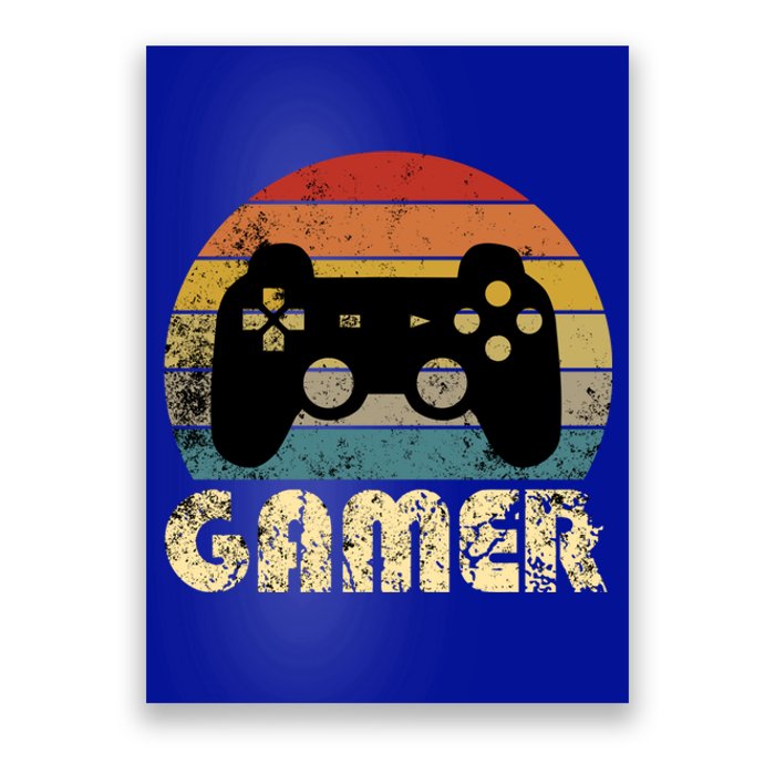 Vintage Retro Gamer Video Game Player Boys Teens Gift Poster