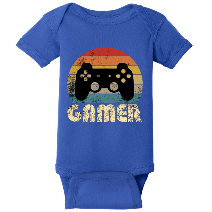 Vintage Retro Gamer Video Game Player Boys Teens Gift Baby Bodysuit