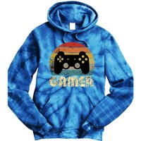 Vintage Retro Gamer Video Game Player Boys Teens Gift Tie Dye Hoodie