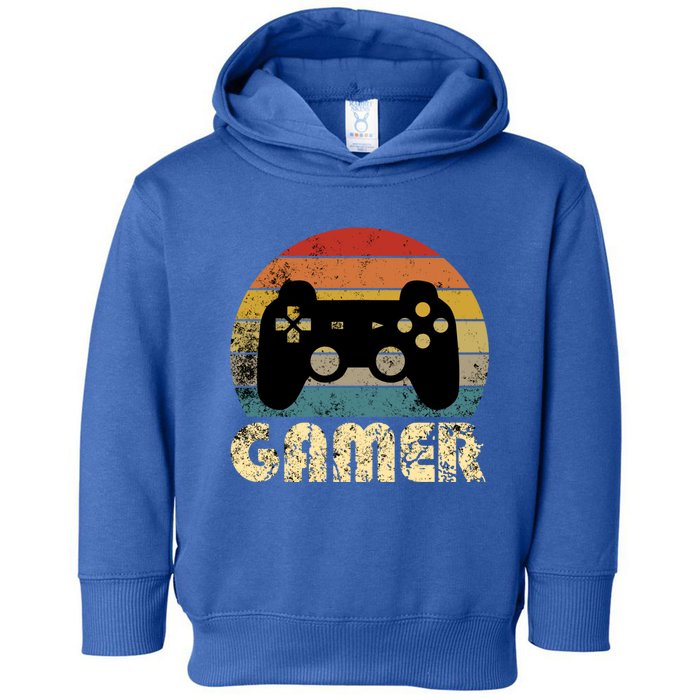 Vintage Retro Gamer Video Game Player Boys Teens Gift Toddler Hoodie