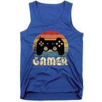 Vintage Retro Gamer Video Game Player Boys Teens Gift Tank Top