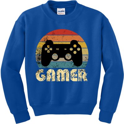 Vintage Retro Gamer Video Game Player Boys Teens Gift Kids Sweatshirt