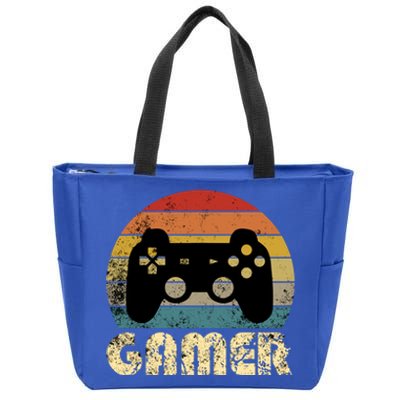 Vintage Retro Gamer Video Game Player Boys Teens Gift Zip Tote Bag