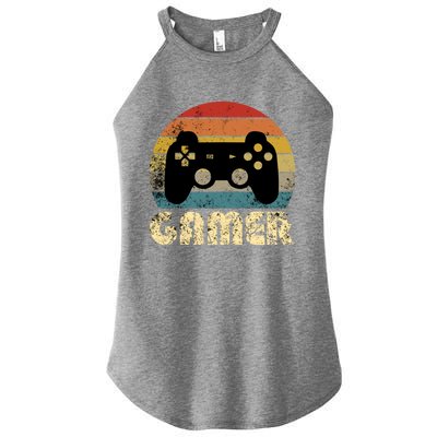 Vintage Retro Gamer Video Game Player Boys Teens Gift Women's Perfect Tri Rocker Tank