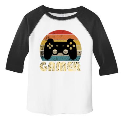 Vintage Retro Gamer Video Game Player Boys Teens Gift Toddler Fine Jersey T-Shirt