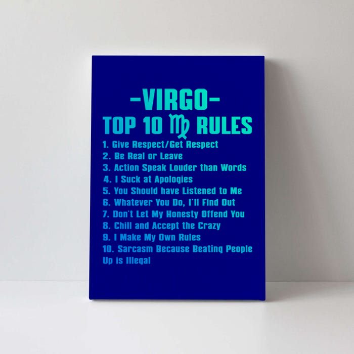 Virgos Rules Gift Canvas