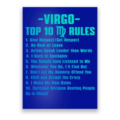 Virgos Rules Gift Poster