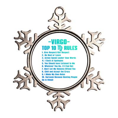 Virgos Rules Gift Metallic Star Ornament