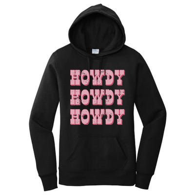 Vintage Retro Howdy Southern Western Cow Country Rodeo Women's Pullover Hoodie