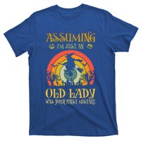 Vintage Retro Halloween Assuming Im Just An Old Lady Gift T-Shirt