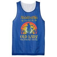 Vintage Retro Halloween Assuming Im Just An Old Lady Gift Mesh Reversible Basketball Jersey Tank